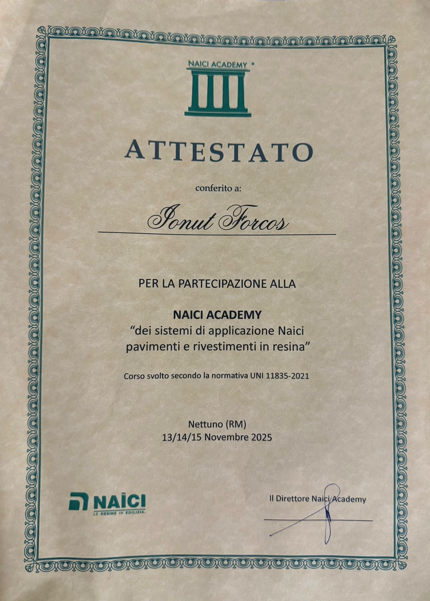 Attestato Impermeabilizzazione